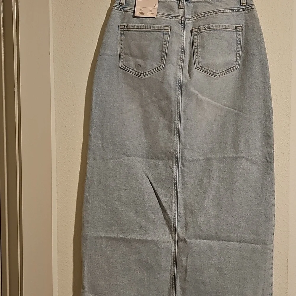 Light Blue Denim Skirt.